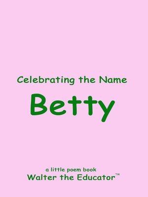 cover image of Celebrating the Name Betty